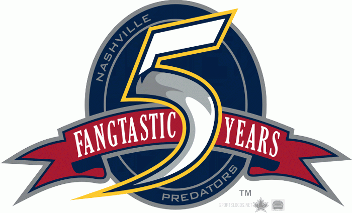 Nashville Predators 2002 03 Anniversary Logo iron on paper